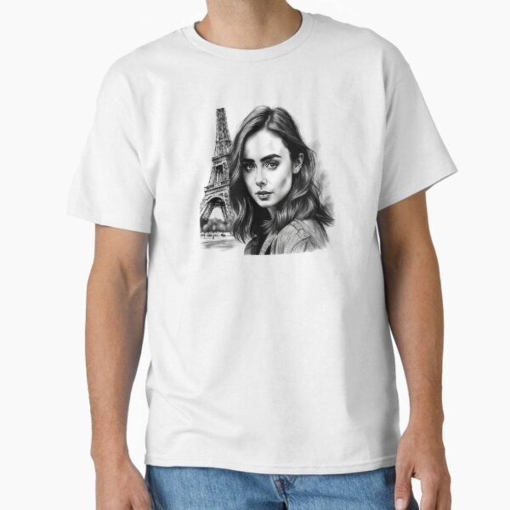 Emily In Paris Fashion Girl Cartoon Tee For Women